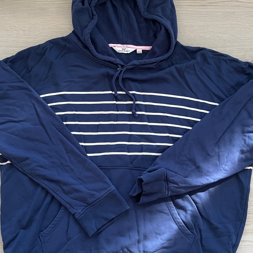 Vineyard Vines Navy Blue Striped Hoodie